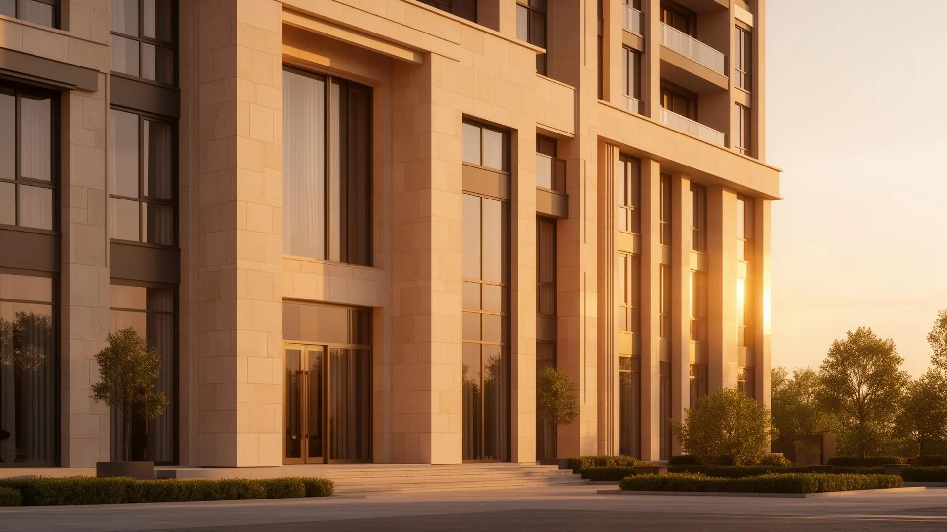 Façade d'une résidence neuve haut de gamme — opérations de promotion immobilière financées via SAFESTONE